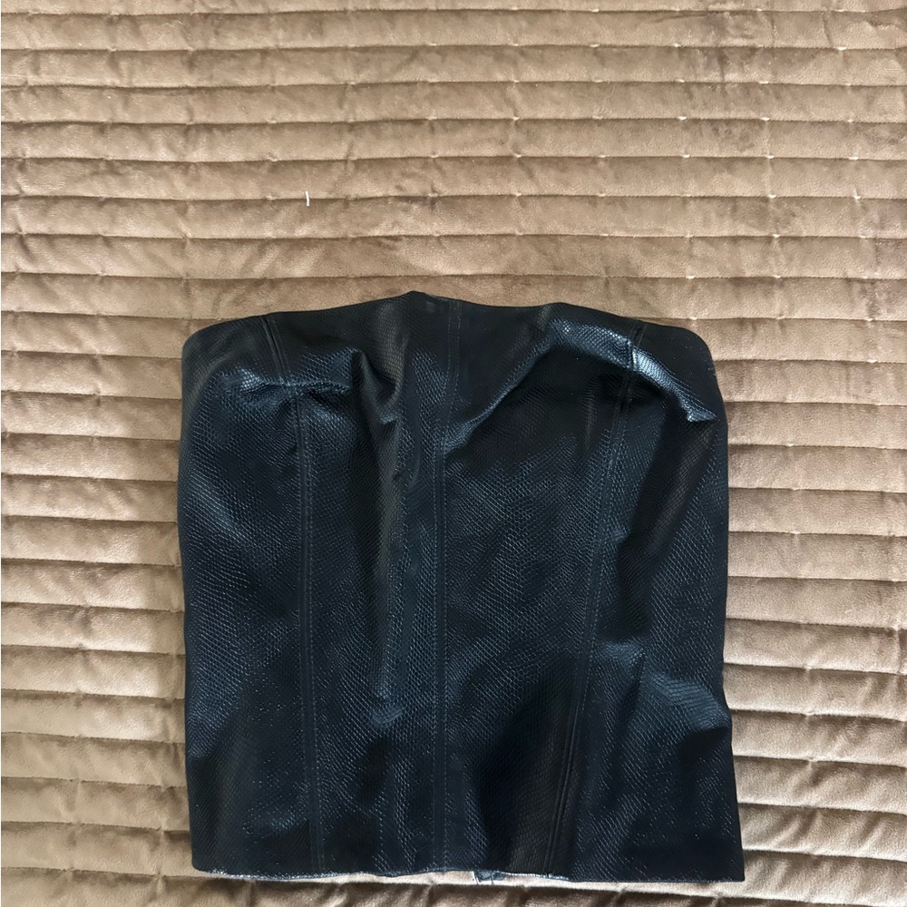Black Strapless Corset Top